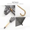 PARACASE Big Umbrella Rain Women Poplar Wood Long Handle Umbrella Men à prova de vento 8 Costhe