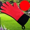 Gants en silicone résistant à la chaleur four à micro-ondes mitaines cuisson cuisson épaissir gants anti-dérapant échaudure gants outil de cuisine 6 couleurs BT868