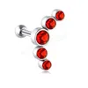 Cartilagem Hélice Trogus Stud Anéis Orelha Prego Aço Inoxidável Bar Piercing Cristal Corpo Jóias Presentes Para Mulheres