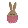 Feestartikelen Creative Pasen Egg Bunny Gedrukt Houten Ambachten DIY Levert Houten Ornamenten Desktop Woondecoratie Evenement Kinderen Geschenken