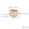 Wedding Rings Iced Out Baguette Cluster CZ Ring White Gold Ring Fashion Luxury Jewelry For Gift Mens