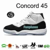 Toppkvalitet Original basketskor 11 11S Low Concord Bred Legend Blue 25 -årsjubileum Black Cat Cool Grey Mens Women Sneakers Trainers