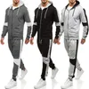 Nuovo marchio uomo tuta da uomo set abbigliamento sportivo cerniera felpe con cappuccio + pantaloni uomo casual felpe cappotto tute sportive abbigliamento uomo 201201