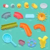 Magical DIY Baby Bath Toys Wall Suction Cup Marble Race Run Track Bathroom Bathtub Kids Play Water Games Toy Set for Children LJ201019