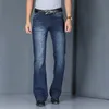 Koreansk stil herr höst blossade jeans för män startklippt klocka botten flare denim byxor långa byxor mode lösa jeans hombre 2011305p