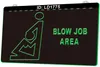 LD1775 Blow Job Area 3D-gravyr LED-ljusskylt Partihandel Detaljhandel