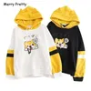 Merry Pretty Women Cartoon Dog Broderi Harajuku Hoodies Sweatshirts Winter Patchwork Hooded Plus Velvet Pullovers 201209