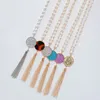 Cross-spiegel Gepersonaliseerde Design Pearl Ketting Dames Lang gelaagde Kwastje PE-hanger