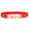 Belts est midjeband för kvinnor tunn röd elastisk cummerbunds stretch bälte damer kvinnliga klänningstillbehör