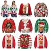 Sıcak Satış Komik Çirkin Noel Kazak Unisex Erkek Kadın Tatil Kazak Kazak Jersey Hombre Yenilik Sonbahar Kış Giyim 201124