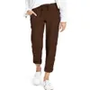 Plus Size S-5XL Fashion Women Nine Points Pants Cotton linen New Casual Bundling Wide Waist Belt Candy Color Pencil Pants 201113