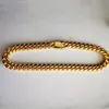 14mm acciaio inossidabile Miami Curb catena cubana collana ragazzi uomini colore oro hip hop drago chiusura chiusura gioielli braccialetto 18 carati