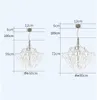 Modern Creative Simplicity Luzes Chandelier Sala de estar Personalidade Art Candelabro Iluminação LED Aço Inoxidável Cromo Candelabro Cristal