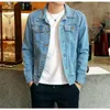 Men's Jackets Autumn Denim Jacket Men Solid Cowboy Spring Casual Slim Bomber Male Jean Mens Coats And Outwear Plus Size 5XL