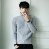 White Black Turtleneck Sweater Men Pullovers Winter Thicken Cashmere Mens Knitted Jumpers Male Turtle Neck Sweater Pull 201008