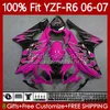 100 % passende OEM-Verkleidungen für Yamaha YZF-R6 YZF R 6 600 CC YZF600 YZFR6 06 07 MOTO-Karosserie 98Nr