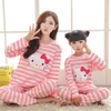 Baby Pajamas Family Matching Pyjamas suit Autumn Winter long sleeve Mother and Daughter clothes Polka Dot Ropa Mama E Hija LJ201111
