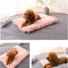 لينة كلب بطانية القط السرير حصيرة طويلة أفخم دافئ طبقة مزدوجة رقيق غطاء نوم عميق للكلاب المتوسطة الصغيرة مرتبة LJ201201