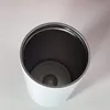 12oz Süblimasyon Tumblers İki Kapaklı Düz ​​Sippy Bardaklar Bebek İçecek Boş Su Süt Şişe Kolu Vakum Yalıtımlı Çocuklar Tumbler B1 İçme B1