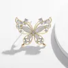 2021 Nieuwe Mode Broches Sieraden Hoge Kwaliteit Vergulde Kubieke Zirconia Butterfly Broche voor Dames Kleding Accessoires