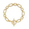 2022 New Arrival Bt Selling 18K Gold Plated Twisted Rope Link Chain Clasp Bracelet For Party