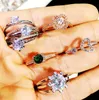 Partihandel 50 blandade ringar, män och kvinnors mode diamantringar, mode smycken, valentins dag gåvor mikro inlagda zircon smycken 03