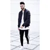 2020 Nowy męski Skinny Biker Jeans Bands Mężczyzna Pasek Stripe Distressed Stretch Black Dżinsy Homme Casual Ripped Tore Dla Mężczyzn