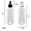 30ML 50ML PETG Bouteille de désinfectant pour les mains Pompe rechargeable Flacon pulvérisateur avec porte-clés Crochet pour Voyage KKA1782