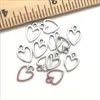 Lot 100 stks Mini Hart Antiek Zilver Charms Hangers Sieraden Maken DIY Sleutelhanger Pendant voor Armband Oorbellen 11 * 8mm DH0831
