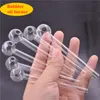 500pcs mini bong szklana rura olejowa paznokcie spalanie 100 mm długość Pyrex przezroczyste rurki koncentratowe przezroczystą rurę palenia tytoń suchy zioła rura palnika oleju