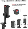 iPad Tripod Mount Adaptador com cabeça de esfera, totalmente metal suporte para ipad para tripé, suporte de mesa tablet de telefone compatível com ipad pro 12.9