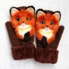 Nowe 22 -cm Urocze dziewczęta Winter Rękawice Zwierzęta Kot pies pada design ciepłe miotady na świeżym powietrzu Kostium Akcesorium Cute Glove8265608