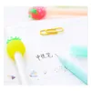 4 peças Papelaria coreano Frescura bonito Kawaii caneta de frutas alças criativas de oferta de escolas gel gel penas presente freebie sqcfkv new_dhbest