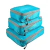 Rantion 3 stks / set Compression Packing Cubes Reizen Opbergtas Bagage Koffer Organizer Set Opvouwbaar Waterdicht Nylon Materiaal T200710