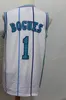 メンズビンテージTyrone 1 MuggSy Bogues Jerseys Larry 2 Johnson Dell 30カレーAlonzo 33喪グレン41ライスバスケットボールChariotte