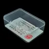 Caixa do recipiente de armazenamento caixa mini retângulo plástico transparente coleção transparente jóias colar titular organizador de artesanato