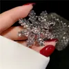 Fashion Classic Shining High Quality AAA Cubic Zirconia Brooch Snowfalke Christmas Gift For Women Dropshipping