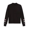 Inman Winter Arrivals Woolen Tops Rib Liten High Collar Colorful Brodery Lovely Cortile Pullover Women's Sweater 201203