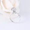 Transgems 14K 585 White Gold Center 1ct 6.5mm F Color Engagement Ring for Women Wedding Vintage Ladies Ring Y200620