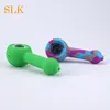 Exquisite festival gift silicone smoking pipes smoke filter glass bowl easy to use Unbreakable silicone bong bubbler water pipes