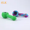 Fast delivery Mini Silicone Smoking Pipes Glass Oil Burner Pipes Smoking Bong with Glass Bowl Silicon Pipe 420 Smoking Accessories