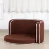 USA Stock Home Decor 30 35 Brown Round Pet Sofa Kot Dog Łóżko Prostokąt z ruchome stóp poduszki na krawędziach Zakrzywione Wygląd