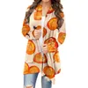 Sexy moda mujer calabaza invierno otoño suéteres cárdigan manga larga colores rayas lana suéteres Halloween abrigo tamaño S-2XL