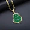 Cubic Zircon Maitreya Buddha Pendant Necklace for Women Men Rope Chain Big Belly Buddha Necklace Hip Hop Jewelry Christmas Gifts 24360192