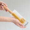 Wooden Cup Brush Coconut Palm Long Handle Bottle Cup Cleaner Pot Glass Cup Washing Brush Tableware Cleaning Home Kitchen Tool WVT0743