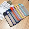 For iPhone 12 11 XR Xsmax Shockproof Cell Phone Cases With Slide Camera Protective Cover Acrylic Frosted Mobile Phone Case 8 Colors DHL Free