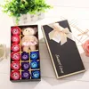 Creative Gold Rose Artificial Soap Flower Romantic com Bear Doll Mother039S Valentine Birthday Gift2296256