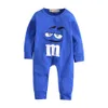 Sommar romer toddler baby spädbarn pojke kläder nyfödda jumpsuit långärmad bomull pyjamas 0-24 månader rompers designers kläder barn tjej