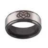 Bague de mariage en forme de coeur infini pour femmes, couleur argent noir, bague de fiançailles pour hommes, bague de fête en tungstène, cadeau pour homme ou femme, livraison directe 201006