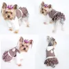 Autumn Winter Dog Dresses Strap Design Princess Dress for Dogs 607 Pet Clothing S M L XL 201114291B